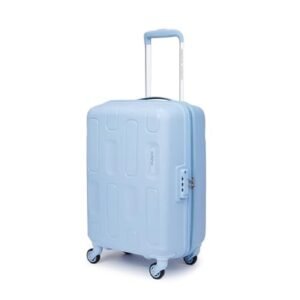 American Tourister Ivy 2.0, 55 CM Small Hard Polypropylene Spinner Wheel Cabin Suitcase/Trolley Bag for Travel with Mounted TSA Lock & Smooth Sliding Wheels for Women & Men - Blue Frog