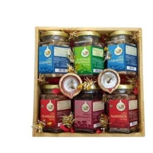 Gourmet Dry Fruits Combo Pack Gift Hamper | Diwali & Festival Gifts for Family, Friends & Corporate | Salted Roasted Cashews, Almonds, Dried Cranberries & 4 O’Clock Nut Munch