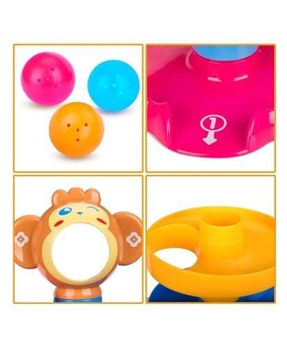 41p5zdrgkwl Toy Imagine Ball Drop & Roll Ramp Game | Swirling Tower Toy with Balls for Kids Age 2-5 Years | Motor Skill Development Ball Activity Toy for Babies & Toddlers | Colorful Ball Drop Toy (Pack of 1)
