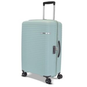 American Tourister Medium Liftoff+ with TSA Lock & 8 Wheel, 67 CM Hard PP Check-in Suitcase for Travel/Trolley Bag for Travel/Travel Bag with Double Wheel for Women & Men - Seafoam Blue