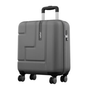 Safari Aviator 50 cm Cabin Overnighter Laptop Trolley Bag, Hard Case Polycarbonate, TSA Lock, 8 Wheels 360 Degree Wheeling Carry on Luggage, Suitcase for Travel, Trolley Bags for Travel, Gun Metal