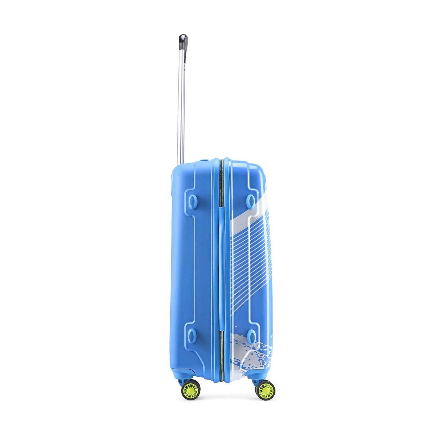 517METd4RRL. SL1500 Skybags Splash Set (55+65+75 cm) | Printed Luggage Trolley Set with 8 Wheels and in-Built Combination Lock | Unisex (Blue)