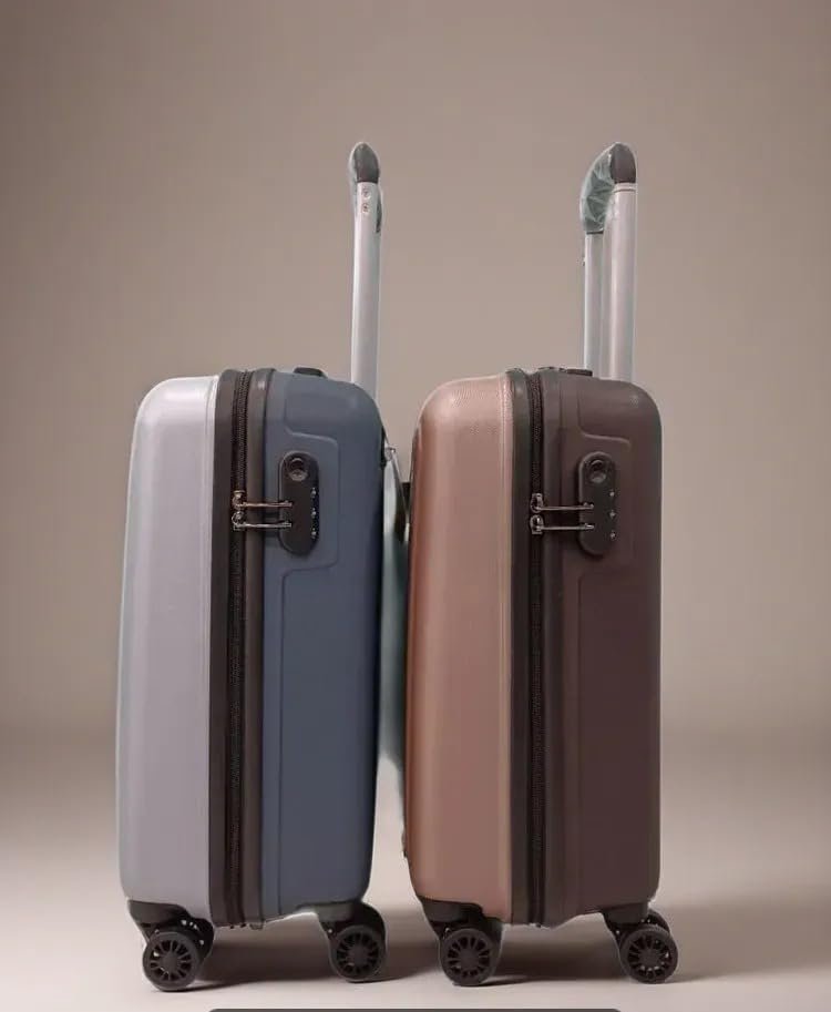 51dxdcnyhxl Aristocrat Chromium Cabin 55 Cm(Small) 8 Wheels Trolley Bags for Travel Hard Case Luggage, Lightweight Bag with Combination Lock & Robust Trolley with 5 Years Warranty (Brown)