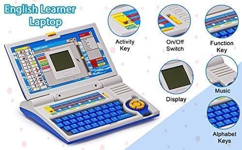 51DXjccwxAL Cable World® Educational Laptop Computer Toy for Kids Above 3 Years – 20 Fun Activity Learning Machine, Now Learn Letter, Words, Games, Mathematics, Music, Logic, Memory Tool