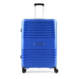 Aristocrat Harbour Cabin Trolley Bag 76 cm | Large | Polypropylene Hardshell Sided Luggage | Smooth 8-Wheel Suitcase | Combination Lock with Sturdy Zipper | 7-Year Warranty - Unisex (Blue)