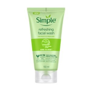 Simple Kind To Skin Refreshing Facial Wash 150 ml | 100% Soap-Free Facewash that doesn't dry out your skin| For All Skin Types