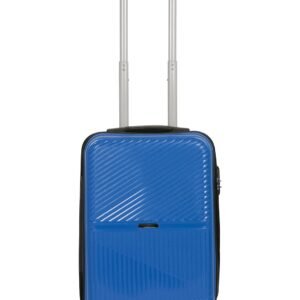 Teakwood Small Size 8 Wheels Trolley Bag, Hard Cabin with Zipper Closure, Adjustable Push Button & Cross Side Strap, Number Lock System 360 Degree (Small, Royal Blue)