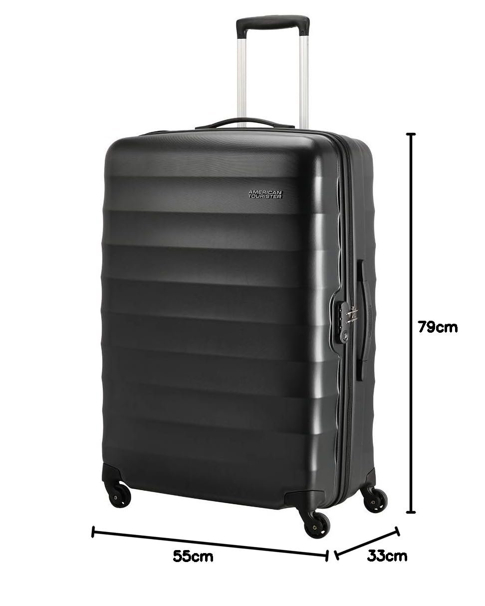 51hiwms2m4l. sl1213 American Tourister 4 Wheels Trolley Bag for Travel | Barcelona 79 Cms Polycarbonate Spinner Hardsided Large Check-in Luggage Bag | Suitcase for Travel | Trolley Bag for Travelling, Gunmetal