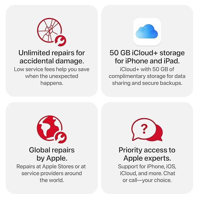 51IxaQo5ndL Protect+ with AppleCare Services for iPhone 16 (1year) (Email Delivery, No Physical Kit)