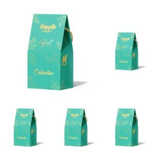 Happilo Premium Diwali Gift Pack with 7 Inclusions | Dry fruit Sweet, Date Delight, Almond, Cashew, Raisin,Panchmeva, Party Snack, Dry Fruits ROBIN box (Pack of 5)