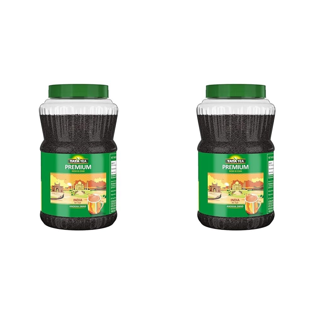 Tata Tea Premium | Desh Ki Chai | Unique Blend Crafted For Chai Lovers Across India | Black Tea | 1kg Jar|Loose Leaves (Pack of 2) Tata Tea Premium | Desh Ki Chai | Unique Blend Crafted For Chai Lovers Across India | Black Tea | 1kg Jar|Loose Leaves (Pack of 2)