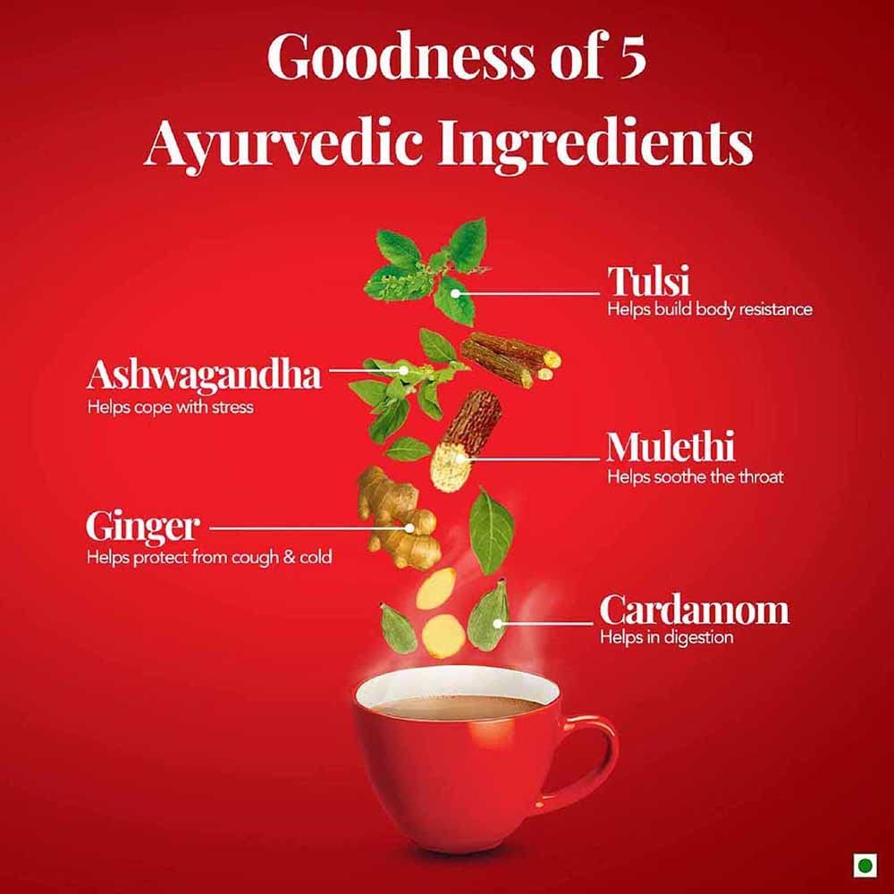 51g5kyp ubl. sl1000 1760954560 4449 Red Label Natural Care Tea,Chai Made With 5 Ayurvedic Herbs,1 Kg,Ginger Tea