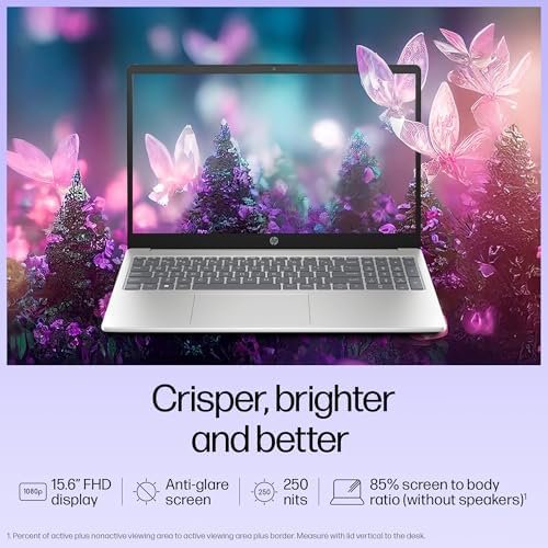 51j GxtOXzL HP 15, 13th Gen Intel Core i3-1315U Laptop (8GB DDR4,512GB SSD) Anti-Glare, Micro-Edge,15.6 FHD, Win11,MS Office Home21, Silver,1.59kg, FHD Camera w/Privacy Shutter, fd0569TU