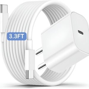 iPhone 15 Fast Charger and 3.3Ft Type C to C Cable Cord Long, 20W USB C Charging Block for Apple iPhone 15 Plus/15 Pro Max/iPad Pro Wall Plug Power Adapter Cube Brick 12.9/11 inch/Air 4th/6 Gen/Mini