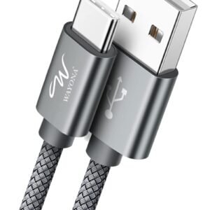Wayona USB A to Type C 65W Fast Charger 480 Mbps Data Cable Compatible for iPhone 15, 15 Pro, 15 Pro Max, 15 Plus, Apple CarPlay, Galaxy S25 Ultra,S24, S23,S20, S21, S22 (3 FT Pack of 1, Grey)