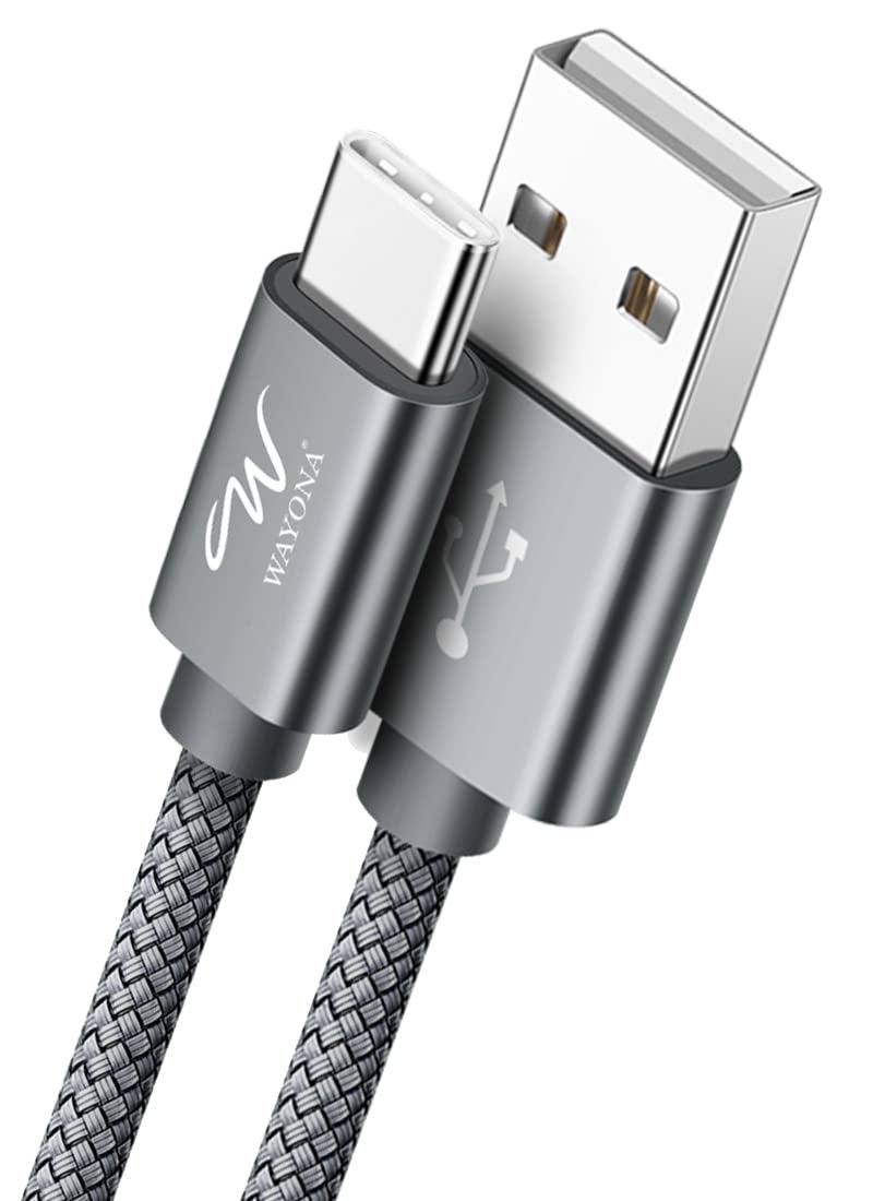 Wayona USB A to Type C 65W Fast Charger 480 Mbps Data Cable Compatible for iPhone 15, 15 Pro, 15 Pro Max, 15 Plus, Apple CarPlay, Galaxy S25 Ultra,S24, S23,S20, S21, S22 (3 FT Pack of 1, Grey) Wayona USB A to Type C 65W Fast Charger 480 Mbps Data Cable Compatible for iPhone 15, 15 Pro, 15 Pro Max, 15 Plus, Apple CarPlay, Galaxy S25 Ultra,S24, S23,S20, S21, S22 (3 FT Pack of 1, Grey)