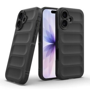 amazon basics Mobile Cover for Apple iPhone 17 | Full Camera Protection | Liquid Silicon Case | Flexible Bumper Case for Apple iPhone 17 (Black)