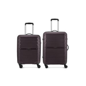 Aristocrat Liberty Set of 2 (Cabin+Medium) Trolley Bag, 58+68Cm | Combination Lock | 8 Wheels | 5 Years International Warranty | New Saddle Brown