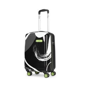 Skybags Cabin Pp Spinner Wheels Splash Hard Luggage (55 cm) | Printed Luggage Trolley with 8 Wheels and in-Built Combination Lock | Unisex, Cream