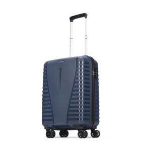 Aristocrat Cabin Polypropylene Airpro 55 Cm(Small) 8 Spinner Wheels Trolley Bags For Travel Hard Case Luggage, Lightweight Bag With Combination Lock & Robust Trolley With 7 Years Warranty (Blue)