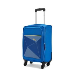 Safari Prisma 55 Cms Polyester Blue Cabin 4 wheels Soft Suitcase