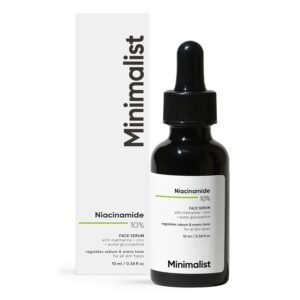 Minimalist Oil Control & Anti-Acne 10% Niacinamide Face Serum with Zinc | Skin Clarifying,Blemishes Removing & Pore Care for All Skin Types | 10 ml (Pack of 1)