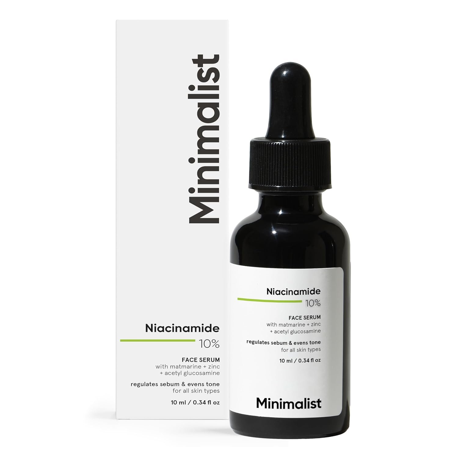 Minimalist Oil Control & Anti-Acne 10% Niacinamide Face Serum with Zinc | Skin Clarifying,Blemishes Removing & Pore Care for All Skin Types | 10 ml (Pack of 1) Minimalist Oil Control & Anti-Acne 10% Niacinamide Face Serum with Zinc | Skin Clarifying,Blemishes Removing & Pore Care for All Skin Types | 10 ml (Pack of 1)