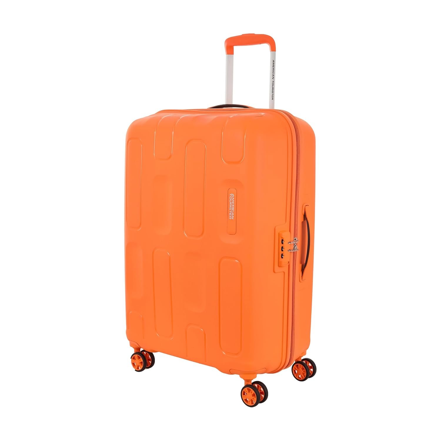 American Tourister Medium Ivy 2.0-8 Wheel, 68 CM Hard PP Check-in Suitcase for Travel/Trolley Bag for Travel/Travel Bag with Combination Lock & Smooth Sliding Double Wheel - Tan Orange American Tourister Medium Ivy 2.0-8 Wheel, 68 CM Hard PP Check-in Suitcase for Travel/Trolley Bag for Travel/Travel Bag with Combination Lock & Smooth Sliding Double Wheel - Tan Orange