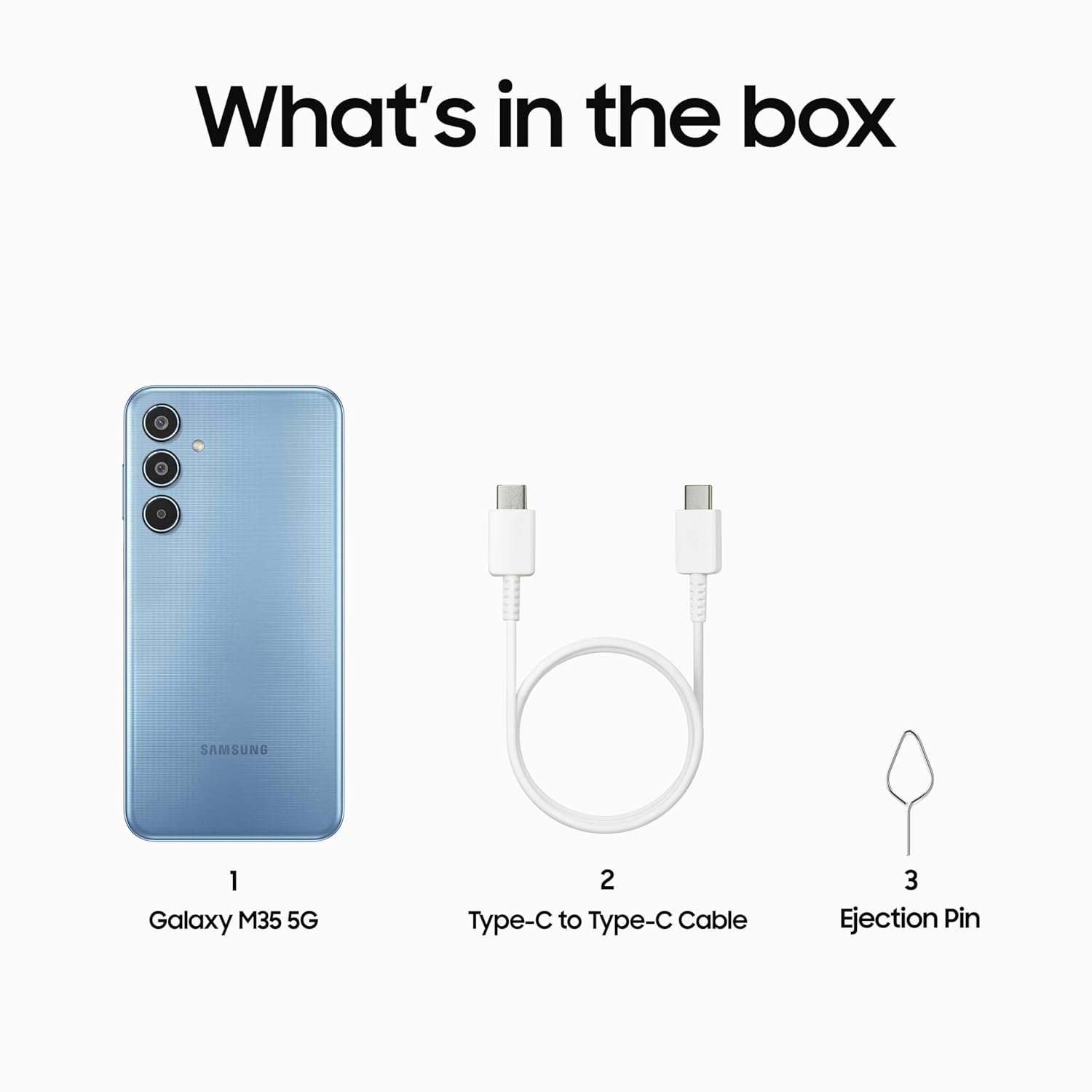 61QCeEdiqL. SL1500 Samsung Galaxy M35 5G (DayBreak Blue,8GB RAM,128GB Storage)| Corning Gorilla Glass Victus+| AnTuTu Score 595K+| Vapour Cooling Chamber| 6000mAh Battery| 120Hz Super AMOLED Display| AI| Without Charger