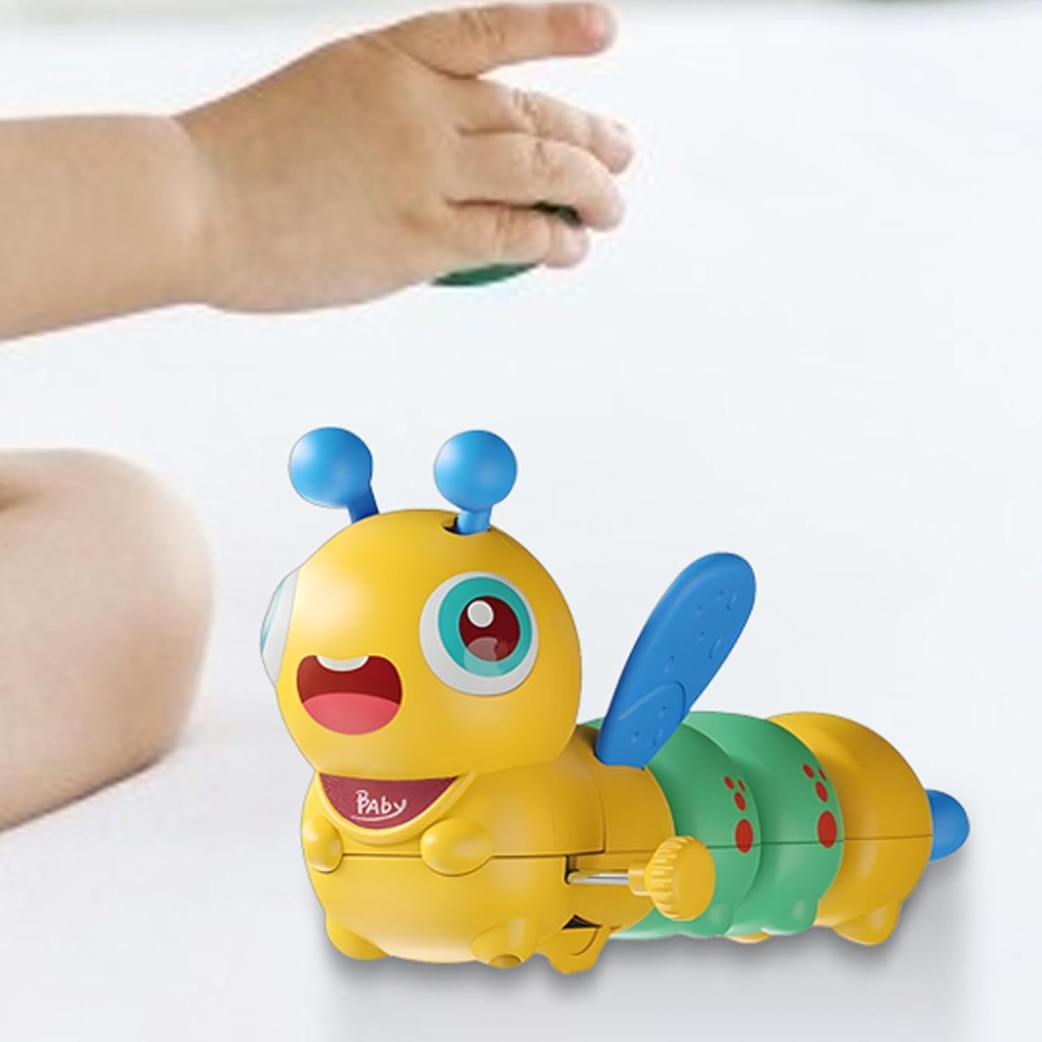 61QFH4RchIL. SL1500 Toysbuddy Wind-Up Caterpillar Crawling Toy for Babies and Toddlers, Educational Learning Activity Toy, No Battery Required