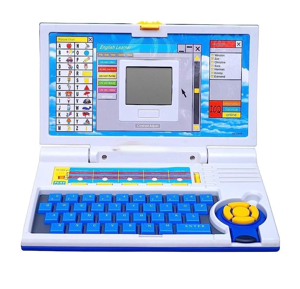 Cable World® Educational Laptop Computer Toy for Kids Above 3 Years - 20 Fun Activity Learning Machine, Now Learn Letter, Words, Games, Mathematics, Music, Logic, Memory Tool Cable World® Educational Laptop Computer Toy for Kids Above 3 Years - 20 Fun Activity Learning Machine, Now Learn Letter, Words, Games, Mathematics, Music, Logic, Memory Tool