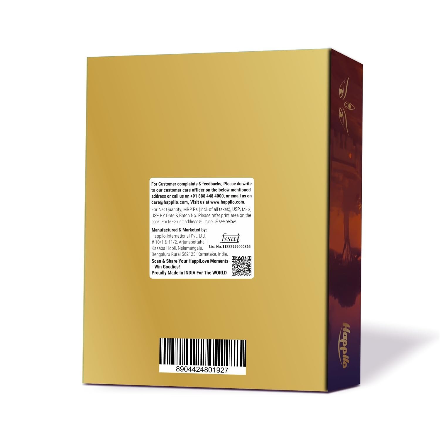 61X7HuG0GmL. SL1500 Happilo Premium Puja Diwali Gift Box with 14 inclusions | Gold Plated Charan Paduka | Playing Cards | Scented Candles | Date Delight, Dry Fruit Sweets, Kalash, Cotton Wick, Makhana, Panchmeva, Cranberries| Diwali Gift Hamper