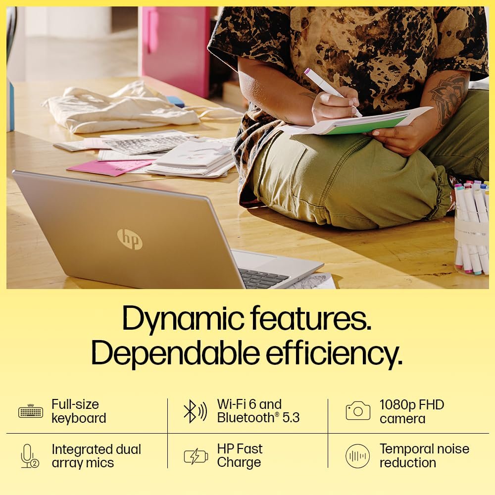 61Z6QDyooPL. SL1000 HP 15, AMD Ryzen 3 7320U (8GB LPDDR5, 512GB SSD) FHD, Anti-Glare, Micro-Edge, 15.6/39.6cm, Win 11, Office 21, Silver, 1.59kg, fc0154AU, AMD Radeon Graphics, 1080p FHD Camera Laptop