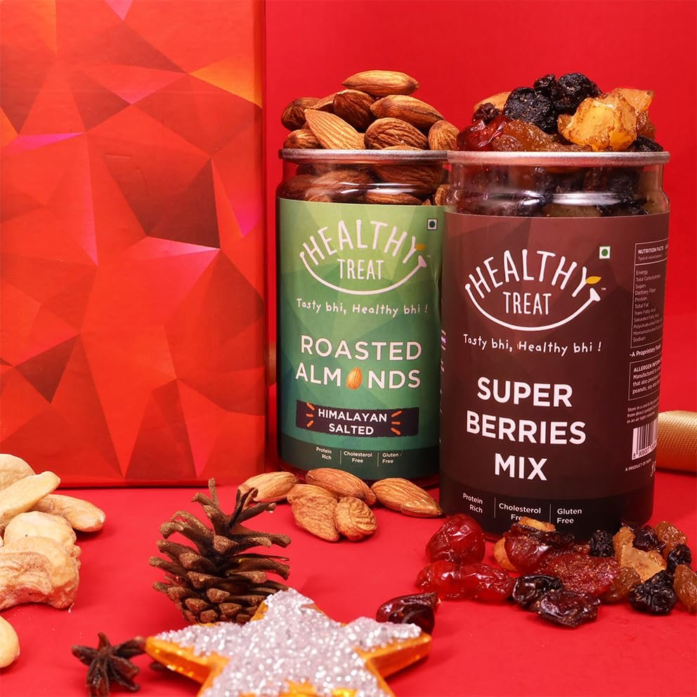 61bwyqih0nl Healthy Treat Royal Treat Diwali Gift Hamper | Diwali Gifts For Family and Friends | Festival Gift | Diwali-Hamper with Healthy Roasted Snacks, Dry Fruits, Greeting Card for Gifting | Wholesome Corporate Gifting