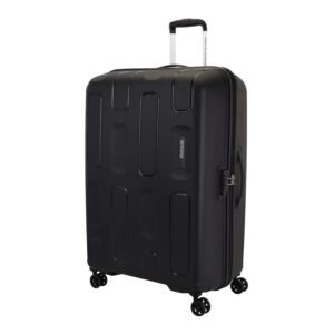 American Tourister Medium Ivy 2.0-8 Wheel, 68 CM Hard PP Check-in Suitcase for Travel/Trolley Bag for Travel/Travel Bag with Combination Lock & Smooth Sliding Double Wheel - Black