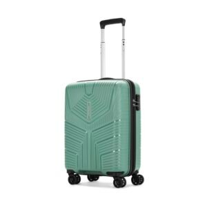 Aristocrat Cabin Polypropylene (Pp) Prime 55 Cm(Small) Check-in Check-in 8 Wheels Spinner Trolley Bags for Travel Hard Case Luggage, Lightweight Bag & Combination Lock with 7 Years Warranty (Green)