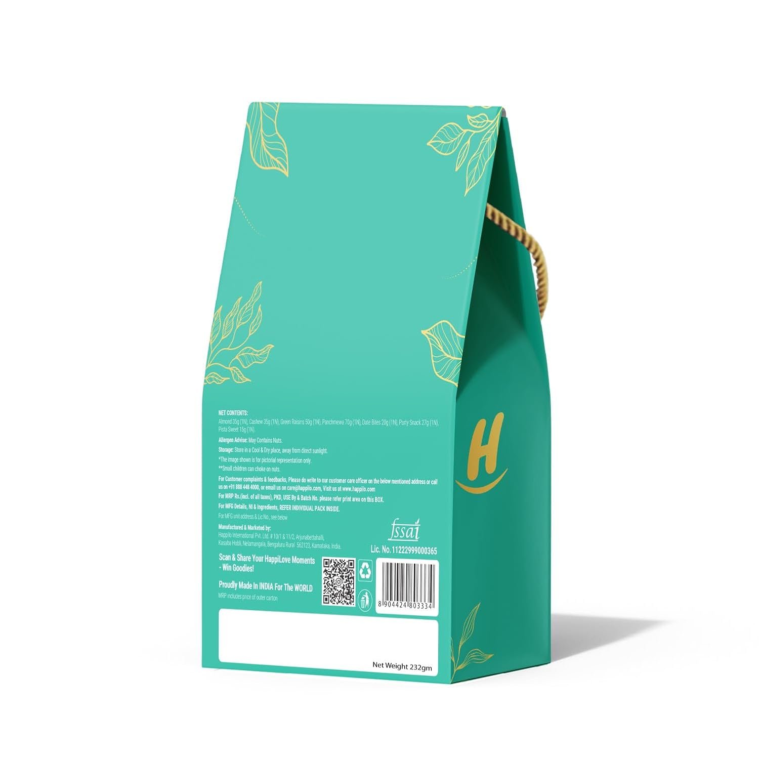 61kW JtOFbL. SL1500 Happilo Premium Bhai Dooj Gift Pack with 7 Inclusions | Dry fruit Sweet, Date Delight, Almond, Cashew, Raisin,Panchmeva, Party Snack, Dry Fruits ROBIN box, Bhai Dooj Gift Set for Brother