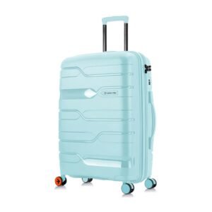 Nasher Miles Paris Hard-Sided Polypropylene Double Spinner Check-in Luggage 28 inch | 75cm | 8 Wheels Large Trolley Bag for Travel | Suitcase (Pastel Green)