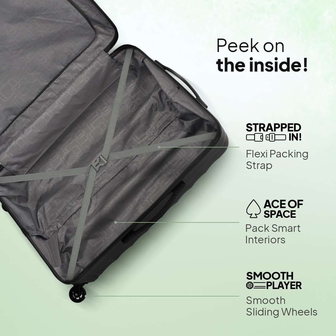 61nprnrlhl. sl1080 1 American Tourister 4 Wheels Trolley Bag for Travel | Barcelona 79 Cms Polycarbonate Spinner Hardsided Large Check-in Luggage Bag | Suitcase for Travel | Trolley Bag for Travelling, Gunmetal