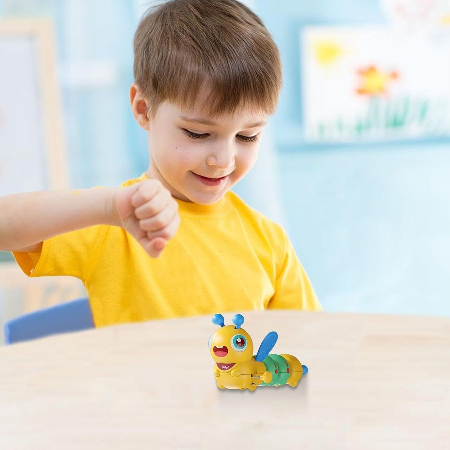 61ozAEQEaGL. SL1500 Toysbuddy Wind-Up Caterpillar Crawling Toy for Babies and Toddlers, Educational Learning Activity Toy, No Battery Required