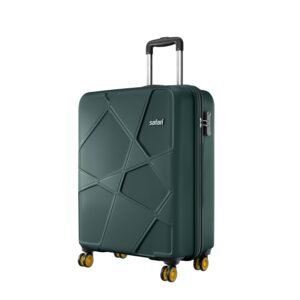 Safari Cabin Polypropylene Spinner Pentagon Pro 8 Wheels 55Cm Trolley Bag Hard Case, 360 Wheeling Carry-On Luggage for Men & Women, Travel Bag, Suitcase for Travel, Dusk Green