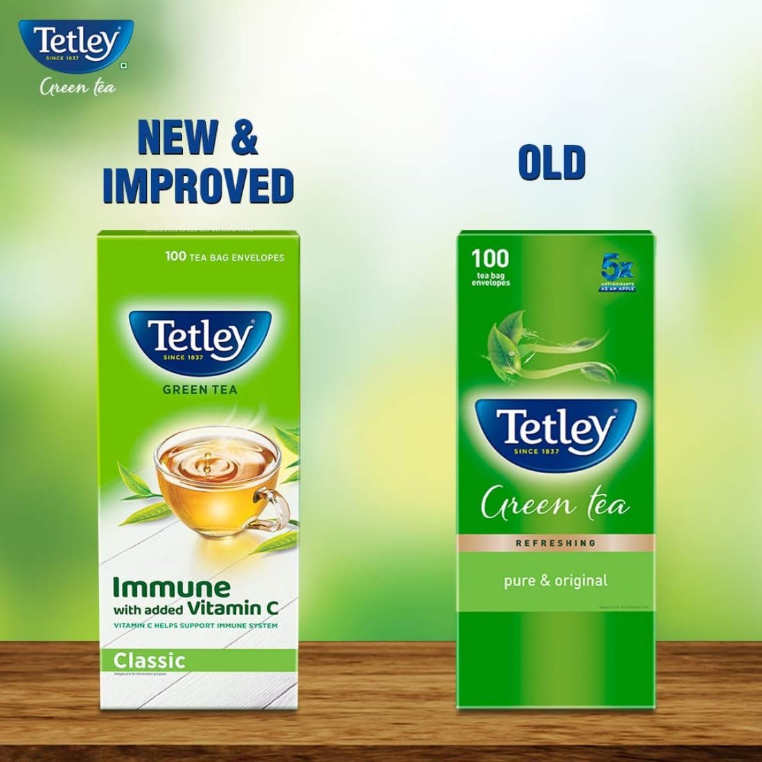 61vfqzwiufl. sl1100 Tetley Green Tea, Classic, 100 Tea Bags Flavour : Regular