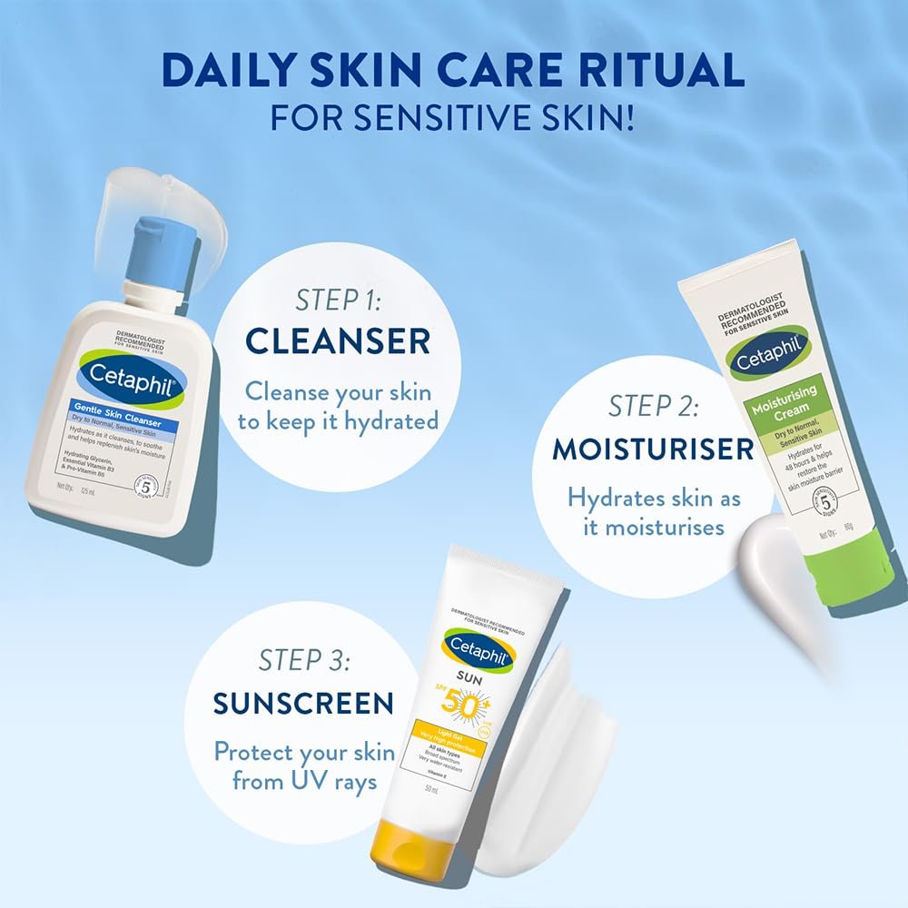 Cetaphil Paraben, Sulphate-Free Gentle Skin Hydrating Face Wash Cleanser with Niacinamide, Vitamin B5 for Dry to Normal, Sensitive Skin – 125 ml