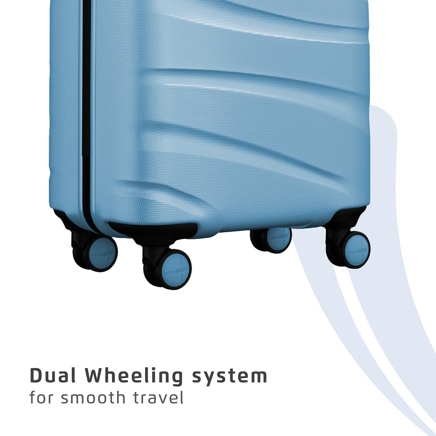 710EelhRZSL. SL1500 Safari Cabin Polycarbonate (Pc) Persia Hardside Small Size 4 Spinner Wheels Carry-On Luggage Pearl Blue Color 55Cm