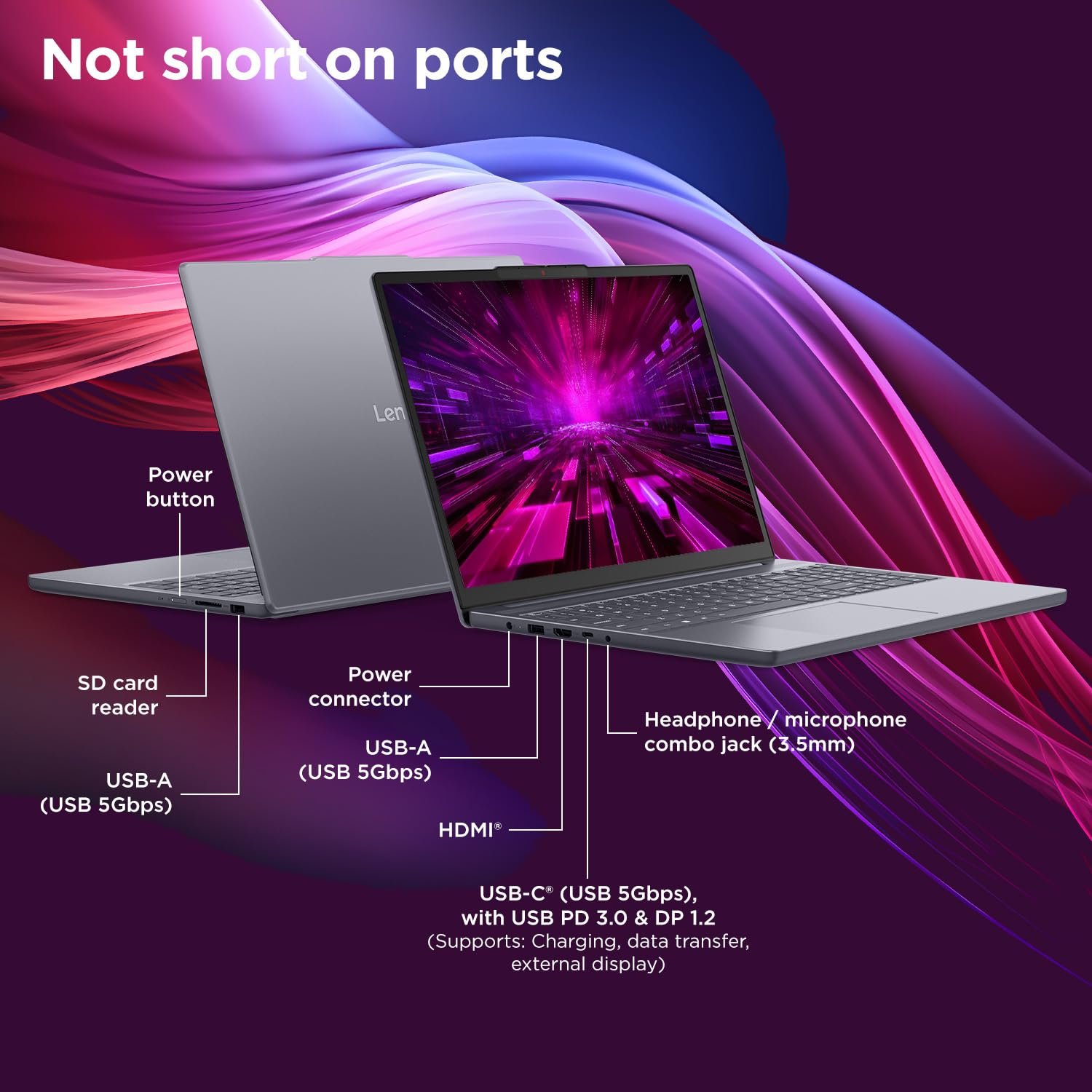 717clOKy12L. SL1500 Lenovo Smartchoice Ideapad Slim 3 13Th Gen Intel Core I7-13620H 15.3 Inch(38.8Cm) WUXGA IPS Laptop(16GB RAM/512GB SSD/Windows 11/Office Home 2024/Backlit Keyboard/1Yr ADP Free/Grey/1.6Kg),83K100CJIN