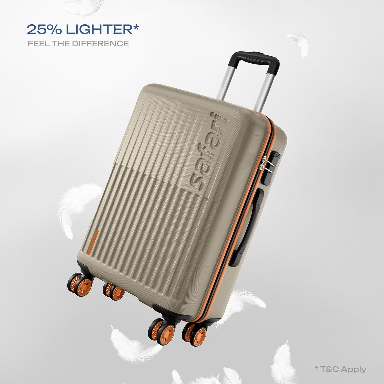 71AHT62PlfL. SL1500 Safari Astra Neo 8 Wheels 76cm Large size Check-in Trolley Bag, Hard Case Polycarbonate, 360 Degree Wheeling Luggage for Men & Women, Travel Bag, Suitcase for Travel, Trolley Bag for Travel, Champagne