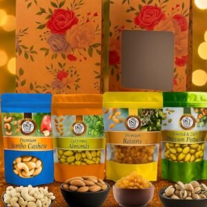 Premium Dry Fruits Gift hamper with Cashews, Almonds, Pistachios, Raisins, Assorted | Diwali Gift hamper | Diwali gift pack | Diwali hamper| Hamper gift | Dry fruits combo offer | Dry fruits hamper | gift box