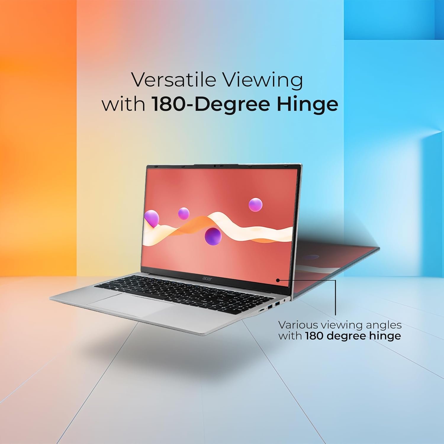 Acer [SmartChoice Aspire 3 Laptop Intel Core Celeron N4500 Processor Laptop (8 GB LPDDR4X SDRAM/256 GB SSD/Win11 Home/38 WHR/HD Webcam) A325-45 with 39.63 cm (15.6″) HD Display, Pure Silver, 1.5 KG