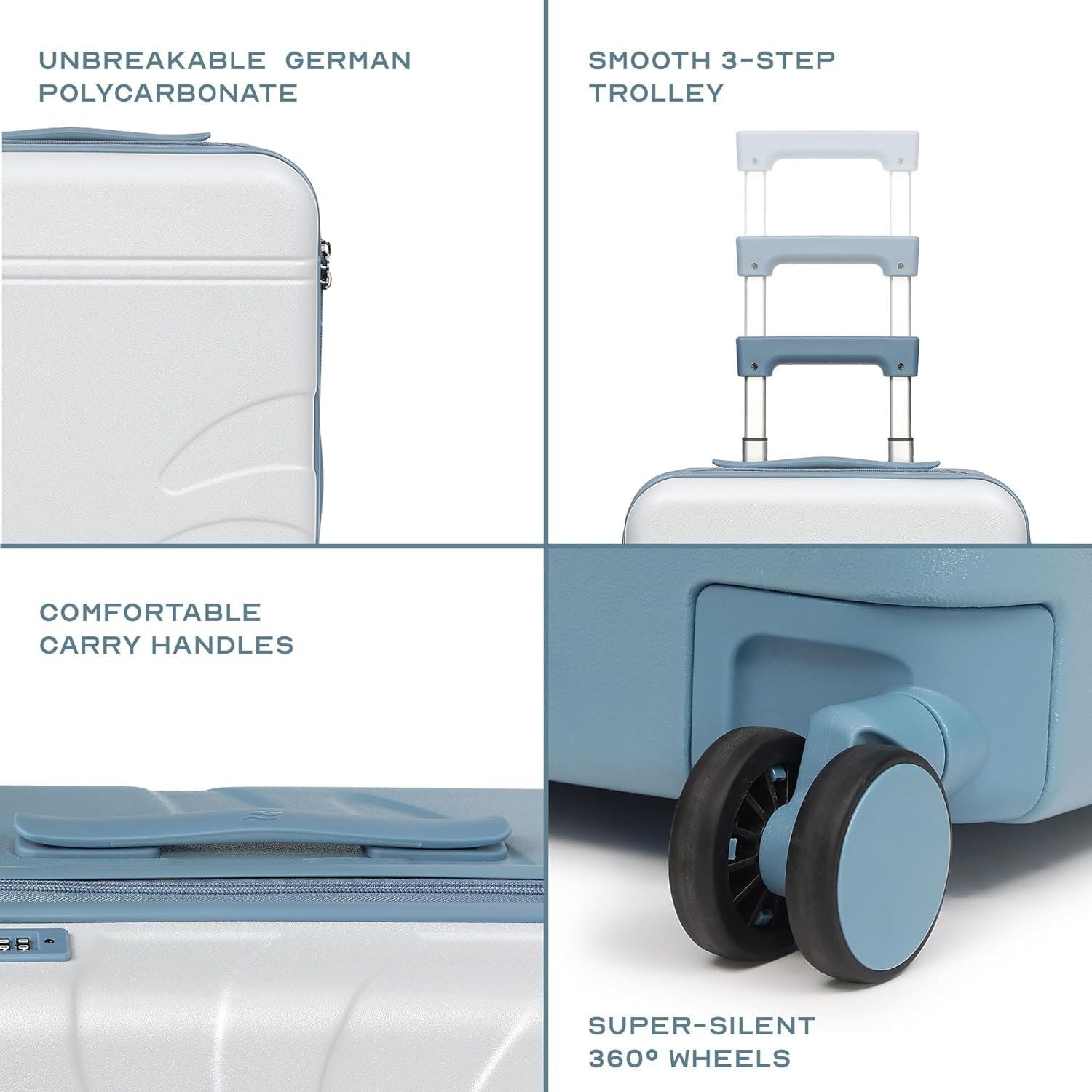 71ongaouqxl. sl1500 Assembly Expandable Check-in Trolley Bag 24Inches | Premium Polycarbonate Luggage for Travel (80L) with Packing Organisers Set & TSA Lock (Blue)-Flowe