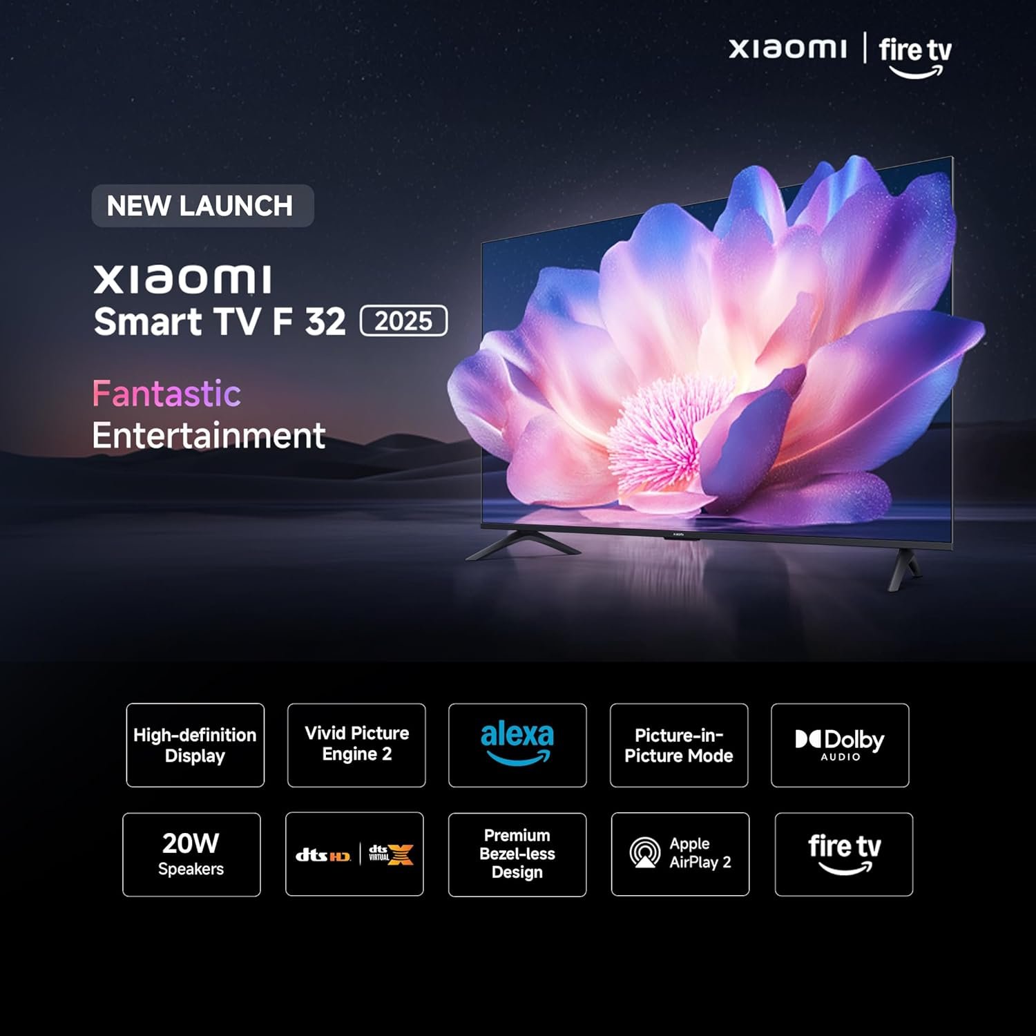 71Qe6Q9vO3L. SL1500 Xiaomi 80 cm (32 inch) F Series HD Ready Smart LED Fire TV L32MB-FIN